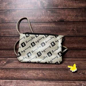 Playboy Bunny Bag mid 80’s Cream Vintage Tip Bag with Yellow Playboy Pin